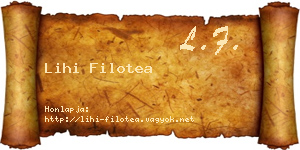 Lihi Filotea névjegykártya